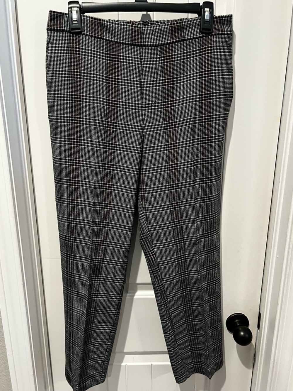 Old Navy Black, pink and White Plaid Cropped Dress Pants women’s 10